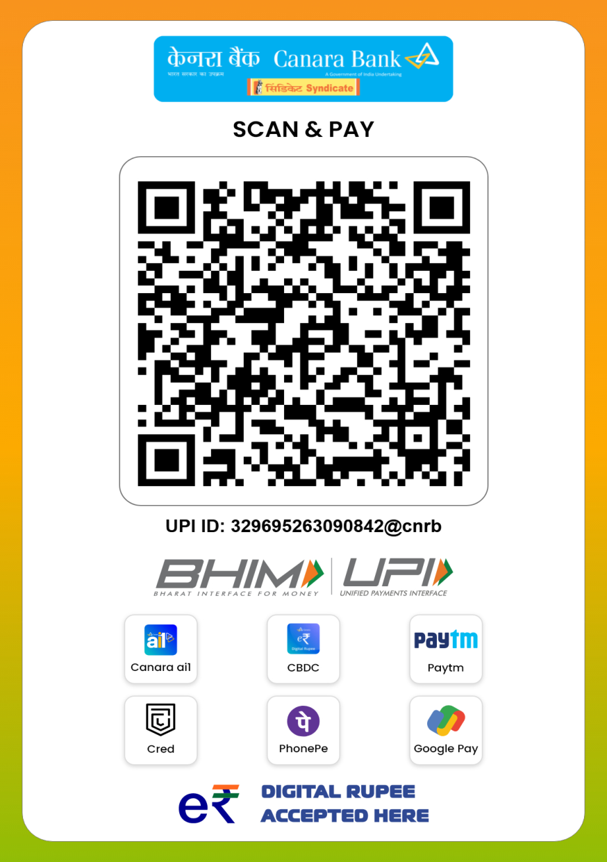 Yadlik Canara Bank Scan & Pay QR Code